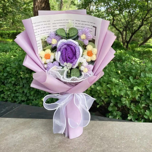 Knitted Flowers Bouquet